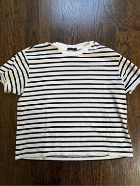 Striped ATM Crewneck T-Shirt